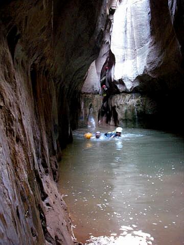 The swimmer in Short Canyon.