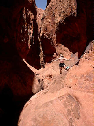 Sun worshiping in Choprock Canyon