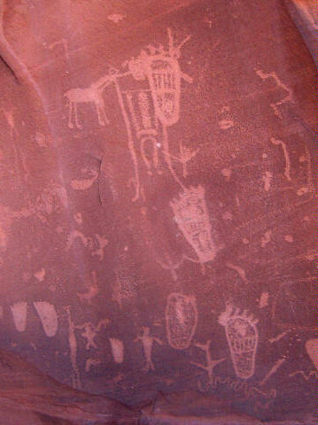 Petroglyphs along the route.