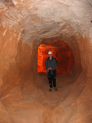 The by-pass tunnel at the finish