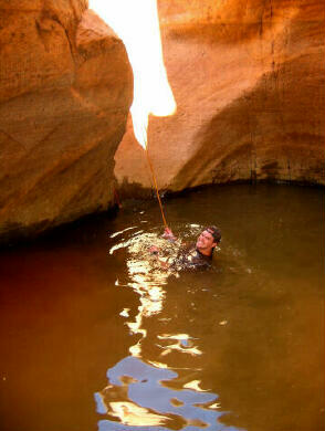 Jeff Baird enjoys a swim