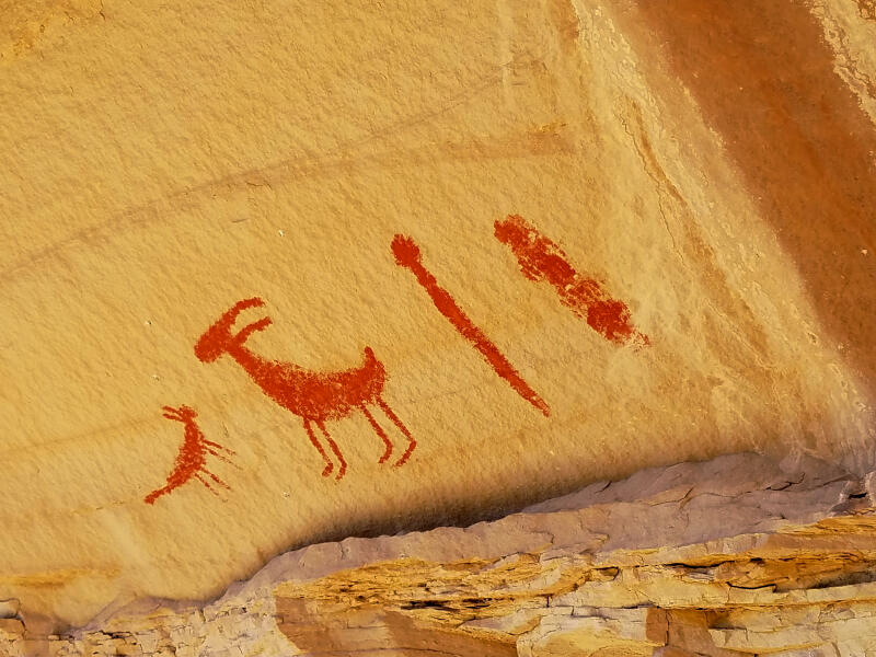 Red Sheep Pictograph - Short Canyon - San Rafael Swell