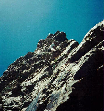 Todd Burrows Climbing the West Slabs