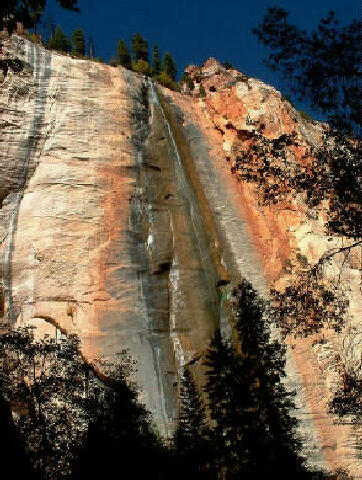 Outstanding 400' waterfall. No you don't get to rappel down it, you just walk under it.